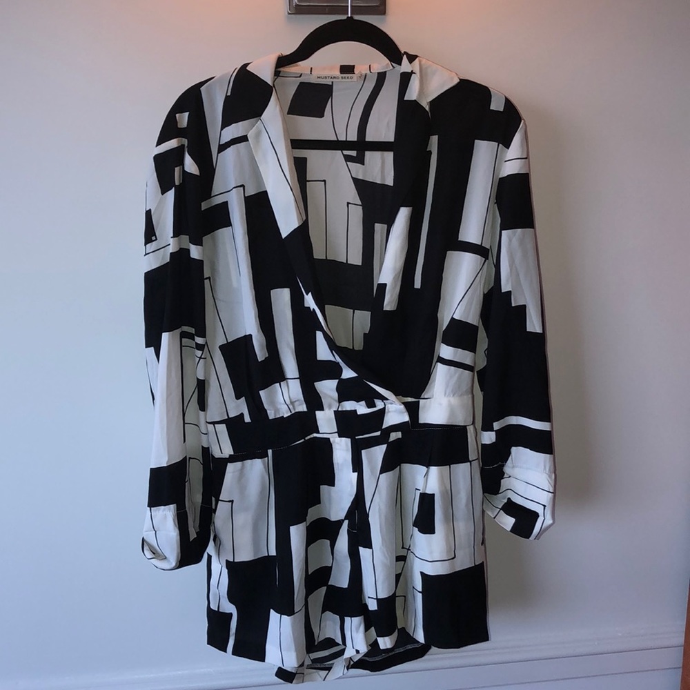 Black and white romper